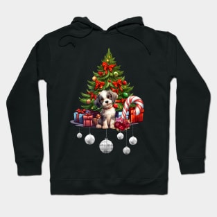 Sweet puppy with christmas tree Hoodie